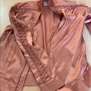 Pink puma satin lace jacket
